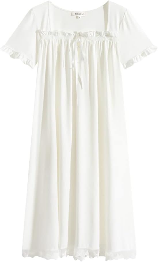 41-07K84hcL._AC_SL1001 Cotton Nightgown for Women Vintage Palace Sleepwear