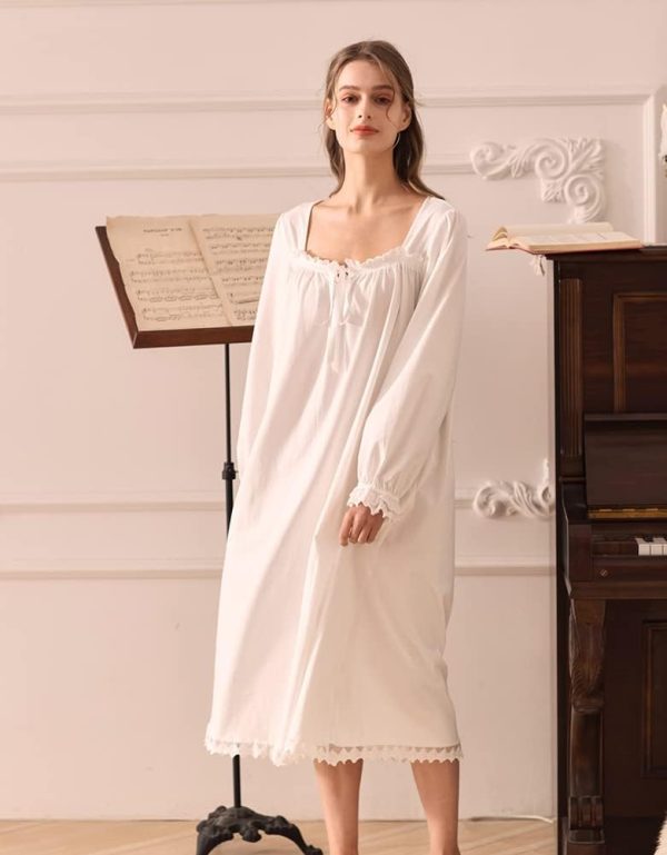 516wtGLt5ZL._AC_SL1001 Cotton Nightgown for Women Vintage Palace Sleepwear
