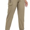 Women's Hiking Cargo Capri Pants Lightweight Quick Dry Joggers Outdoor Casual Travel Capris with Zipper Pockets