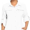Women's UPF 50 Long Sleeve UV Sun Protection Safari Shirts Outdoor Quick Dry Fishing Hiking Travel Shirts