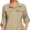 Women's UPF 50 Long Sleeve UV Sun Protection Safari Shirts Outdoor Quick Dry Fishing Hiking Travel Shirts