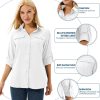 Women's UPF 50 Long Sleeve UV Sun Protection Safari Shirts Outdoor Quick Dry Fishing Hiking Travel Shirts
