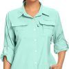 Women's UPF 50 Long Sleeve UV Sun Protection Safari Shirts Outdoor Quick Dry Fishing Hiking Travel Shirts