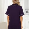 71ghx8LDhcL._AC_SL1500 Womens Pajama Sets Short Sleeve Sleepwear Soft Button Down Nightwear Lounge Pj Set XS-XXL