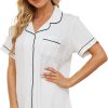 71iRu07u7yL._AC_SL1500 Womens Pajama Sets Short Sleeve Sleepwear Soft Button Down Nightwear Lounge Pj Set XS-XXL