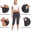 Women's Hiking Cargo Capri Pants Lightweight Quick Dry Joggers Outdoor Casual Travel Capris with Zipper Pockets