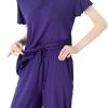 51OQ3DYwLyL._AC_SL1293 Soft Bamboo Viscose Pajamas Set for Women Summer Sleepwear Pjs Comfy Short Sleeve Tops Capri Pants Sets