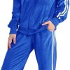 51QQJm462jL._AC_SL1200 Womens Jogging Suits Sets Running Velour Outfit Zipper Warm Up 2 Pieces Hoodie and Pant Tracksuit