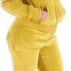 51SwVPfETeL._AC_SL1200 Womens Jogging Suits Sets Running Velour Outfit Zipper Warm Up 2 Pieces Hoodie and Pant Tracksuit