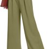 Women's Wide Leg Dress Pants High Elastic Waisted in The Back Business Work Causal Trousers Long Straight Suit Pants