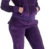 614uZpoMCWL._AC_SL1500 Womens Jogging Suits Sets Running Velour Outfit Zipper Warm Up 2 Pieces Hoodie and Pant Tracksuit