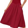 6167BbUmQuL._AC_SL1500 Women Off Shoulder Midi Dress Strapless Sleeveless Drop-Waist A Line Tube Dress Trendy Summer Swing Patchwork Dress