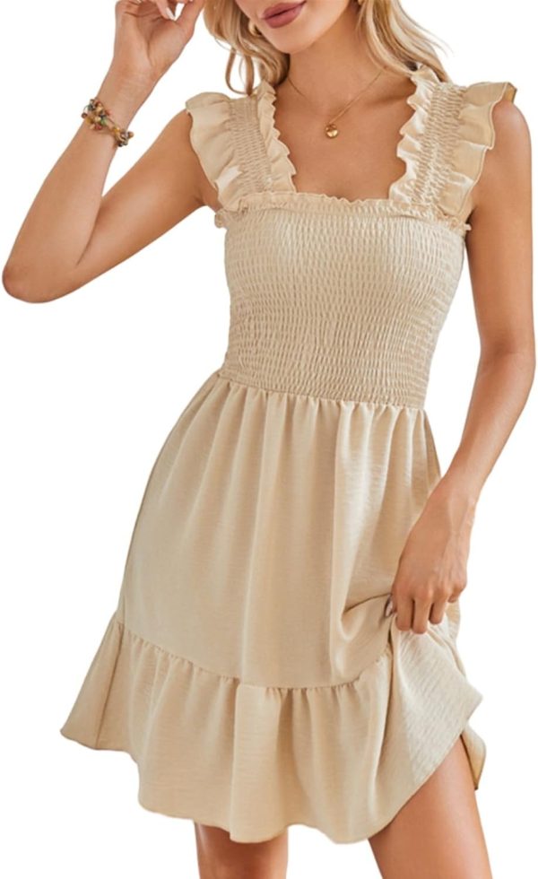 Sun Dresses for Women 2024 Cute Summer Beach Dresses Casual Vacation Outfits Coverup Dress