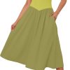 61EgAijwAHL._AC_SL1500 Women Off Shoulder Midi Dress Strapless Sleeveless Drop-Waist A Line Tube Dress Trendy Summer Swing Patchwork Dress