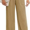 61GJtjdxyHL._AC_SL1500 Women's Business Work Trousers High Waisted Wide Leg Pants Long Straight Suit Pants with Pocket