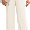 61KqAN0nQGL._AC_SL1500 Women's Business Work Trousers High Waisted Wide Leg Pants Long Straight Suit Pants with Pocket
