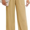 61L9UYrjsCL._AC_SL1500 Women's Business Work Trousers High Waisted Wide Leg Pants Long Straight Suit Pants with Pocket