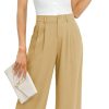 61ax_hNvRrL._AC_SL1500 Women's Business Work Trousers High Waisted Wide Leg Pants Long Straight Suit Pants with Pocket