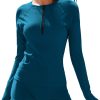 Women Two Piece Rash Guard Long Sleeve Half-Zipper UPF 50 Athletic Surfing Swimsuit
