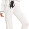 Pajamas Set Long Sleeve Womens Button Down Sleepwear Two Piece Nightwear Soft Pj Lounge Sets S-XXL
