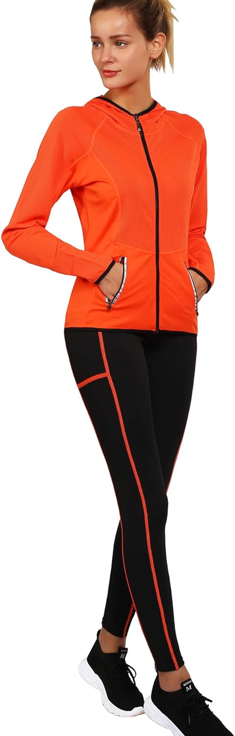 61yloVI5P1L._AC_SL1500 Active Wear Sets for Women -Workout Clothes Gym Wear TracksuitsYoga Jogging Track Outfit Legging Jacket 2 Pieces Set