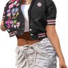 710X-2Bw0AL._AC_SL1500 Button Down Shirts for Women Short Sleeve Cropped Varsity Jacket for Women Summer Tops for Women 2024 S-XXL