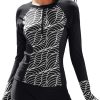 Women Two Piece Rash Guard Long Sleeve Half-Zipper UPF 50 Athletic Surfing Swimsuit