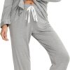 Pajamas Set Long Sleeve Womens Button Down Sleepwear Two Piece Nightwear Soft Pj Lounge Sets S-XXL