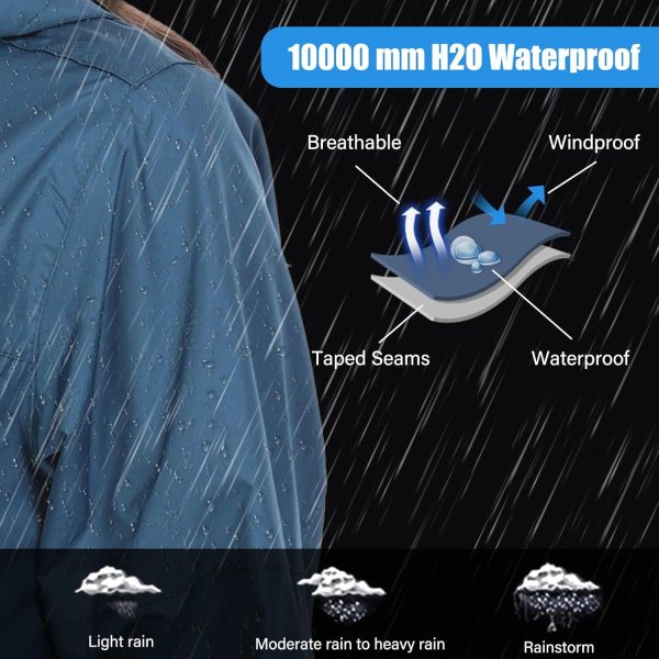71QYB0AX90L._AC_SL1500 Packable Rain Jacket Women Lightweight Waterproof Raincoat for Women with Hood Windbreaker for Outdoor Travel Hiking