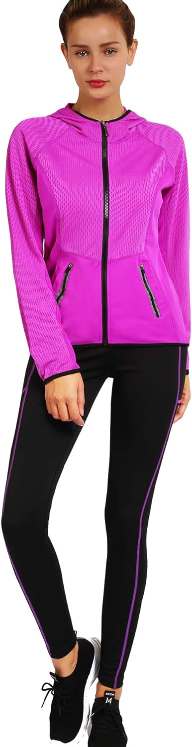 71az3gaHEaL._AC_SL1500 Active Wear Sets for Women -Workout Clothes Gym Wear TracksuitsYoga Jogging Track Outfit Legging Jacket 2 Pieces Set