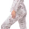 Women's Silky Satin Pajamas Set Long sleeve and Pants Sleepwear Soft and Comfy Button Down Loungewear Relaxed Fit