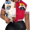 71t9vAVnCeL._AC_SL1500 Button Down Shirts for Women Short Sleeve Cropped Varsity Jacket for Women Summer Tops for Women 2024 S-XXL