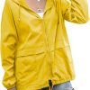 Women's Raincoats Lightweight Waterproof Windproof Adjustable Windbreaker Rain Jackets Hooded with Pockets S-XXL